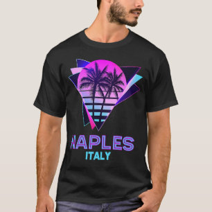 T-shirt Naples Italie 80s Palm Tree Retro Vintage Italien