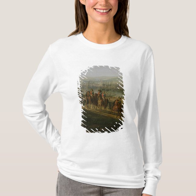 T-shirt Napoleon Bonaparte visitant le camp à (Devant)