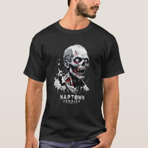 T-shirt Naptown Zombies Ghoulish Portrait d'horreur Déplai