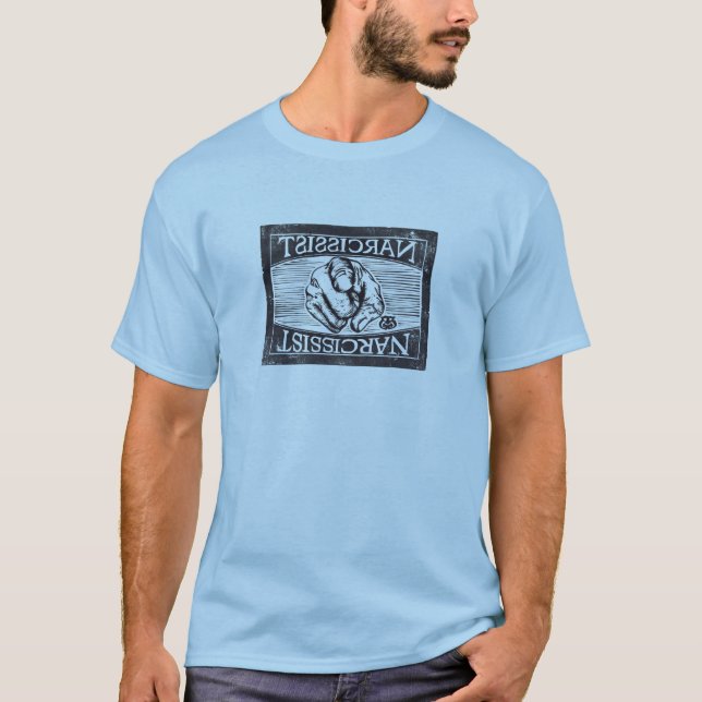 T-shirt Narcissist (l'individu vide) : Gravure sur bois (Devant)
