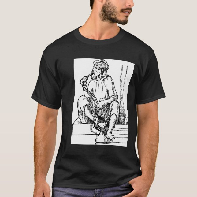 T-shirt Narguilé de tabagisme d'homme (Devant)