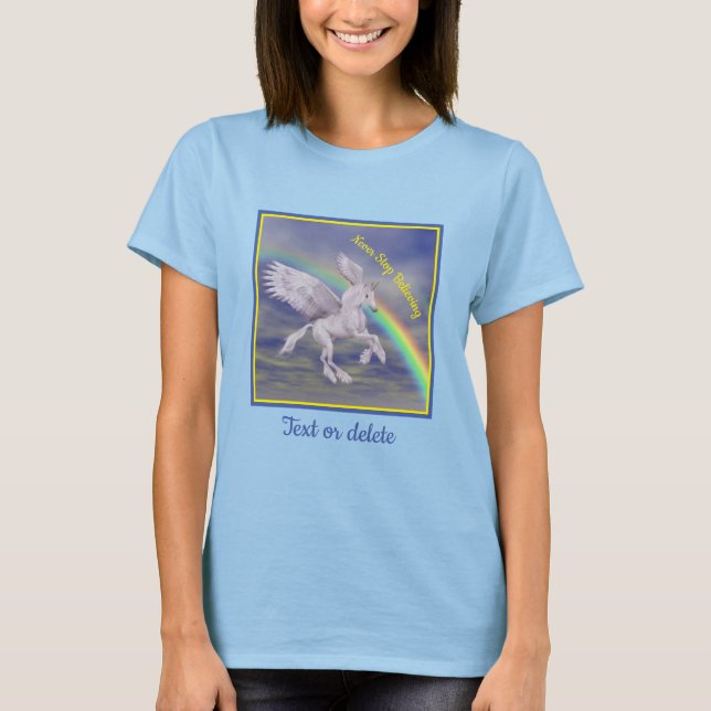 T-shirt N'arrêtez jamais de croire en vol Inspirational Un (Devant)