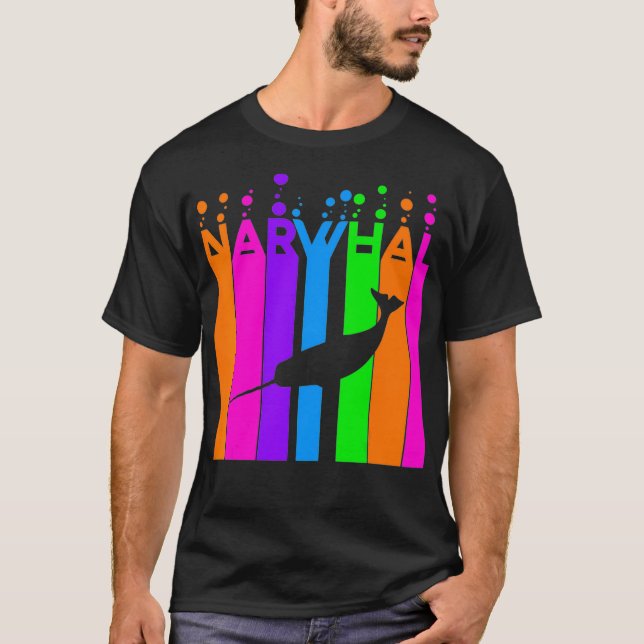 T-shirt Narwhal Bubble Amoureux des animaux idée cadeau (Devant)