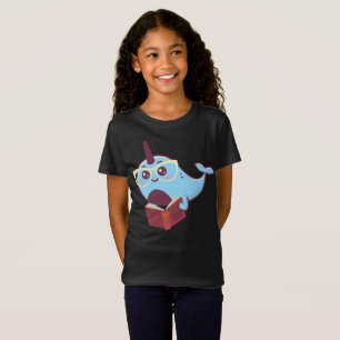 T-Shirt Narwhal drôle avec la chemise de livre - pour des