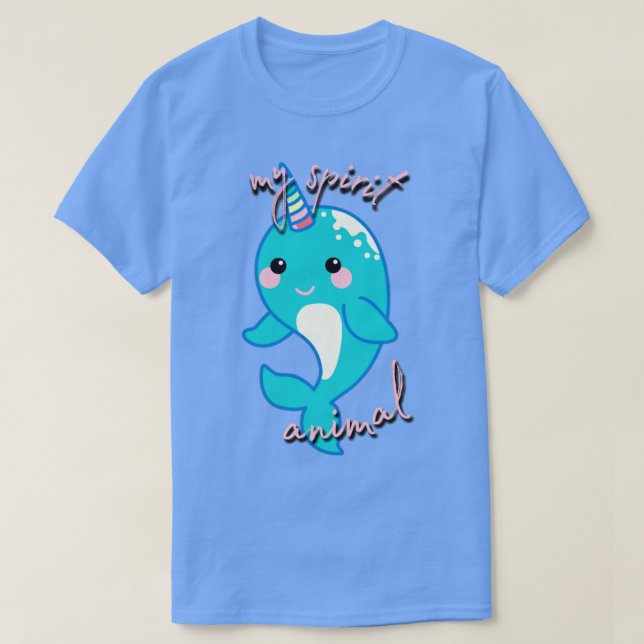 T-shirt Narwhal est mon animal Spirit (Design devant)