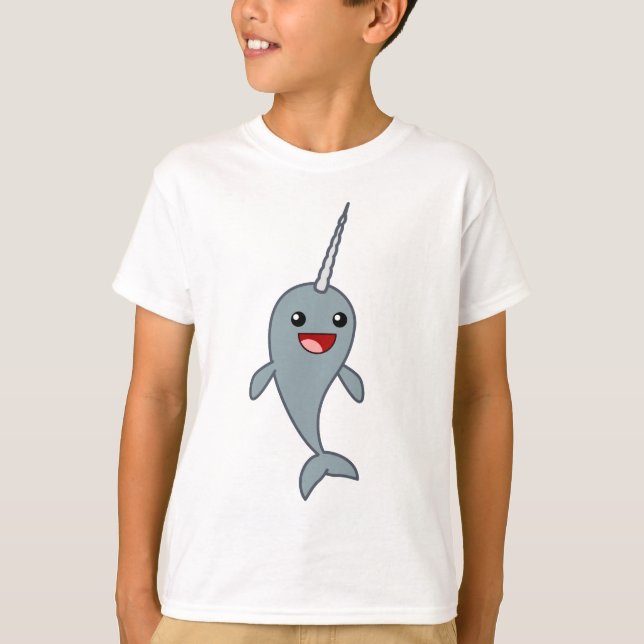T-shirt Narwhal heureux (Devant)