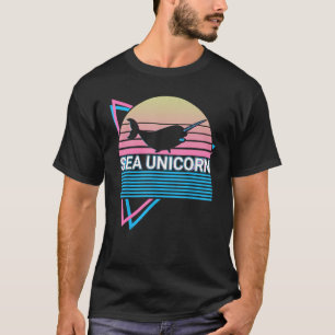 T-shirt Narwhal Retro Sea Unicorn