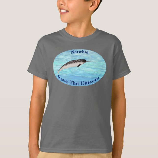 T-shirt Narwhal - Sauvez La Licorne (Devant)