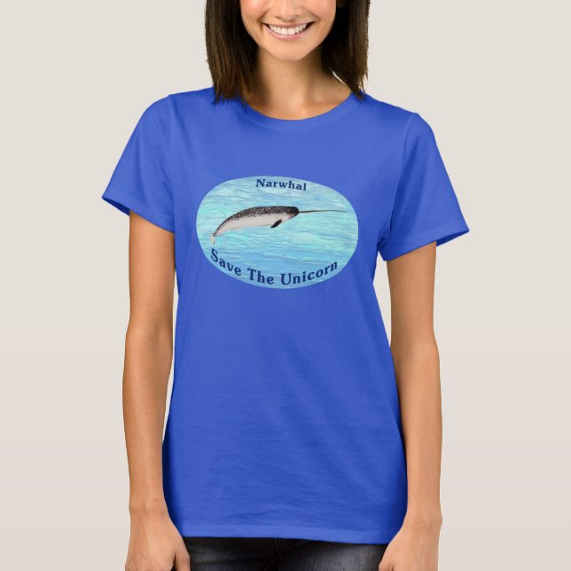 T-shirt Narwhal - Sauvez La Licorne (Devant)