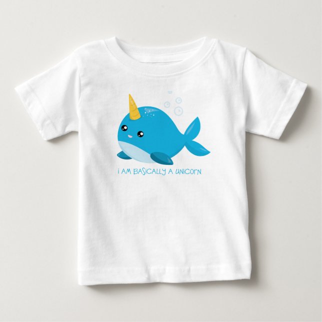 T-shirt Narwhal Unicorn Baby/Toddler (Devant)