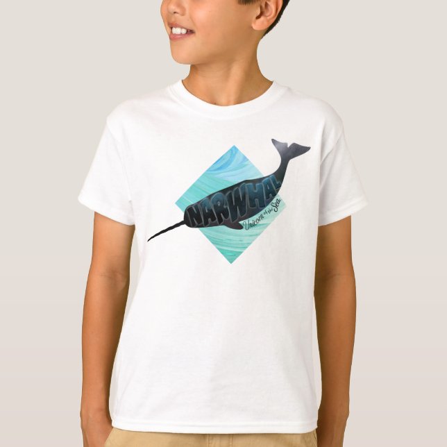 T-shirt Narwhal — Unicorne de la mer (Devant)