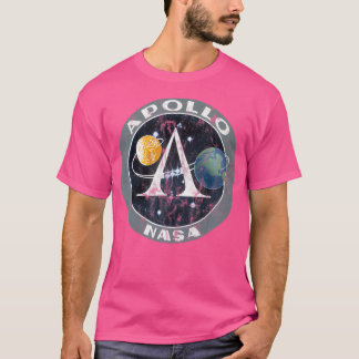 T-shirt Nasa Apollo Missions Distresses Logo Missions Lune