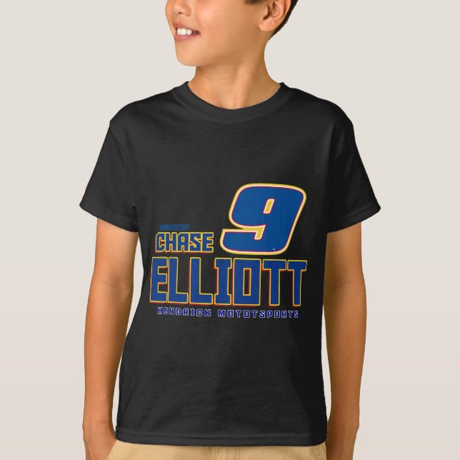 T-shirt NASCAR - Chase Elliott - Pelle de pétrole (Devant)