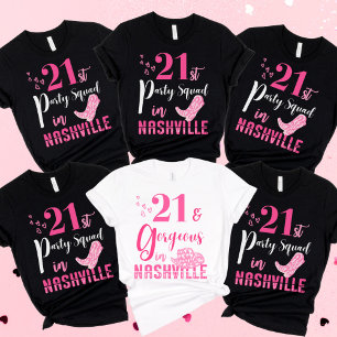 T-shirt Nashville 21e équipage fille anniversaire