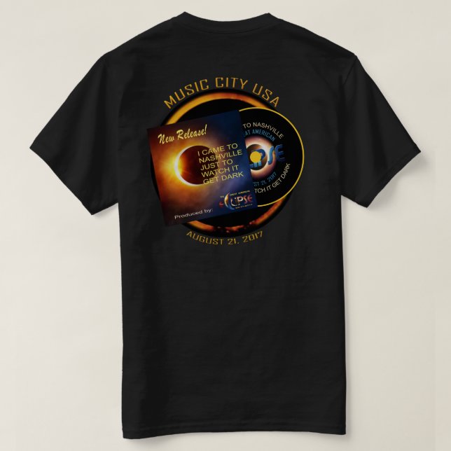 T-shirt Nashville Eclipse Nouvelle version Chemises hommes (Design dos)