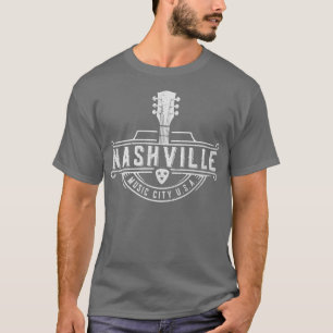 T-shirt Nashville Music City USA Guitar Gift 852