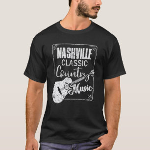 T-shirt Nashville Musique Country Classique Tennessee Guit