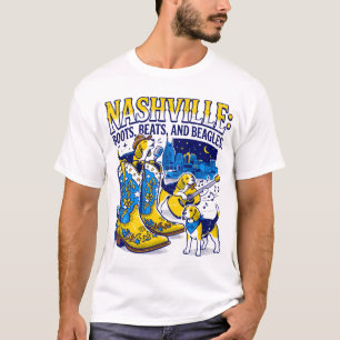 T-shirt Nashville Tennessee Bottes Rythmes et Beagles