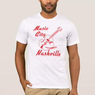 T-shirt Nashville. Ville de musique