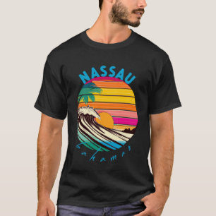 T-shirt Nassau Retro 1980 Style Bahamas Beach
