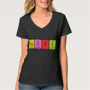 T-shirt Nasty périodique nom de la table chemise