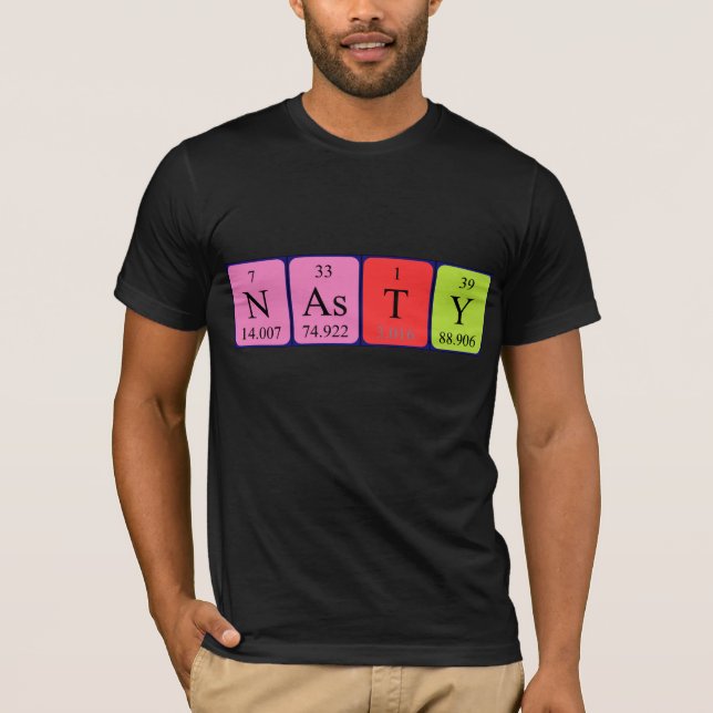 T-shirt Nasty périodique nom de la table chemise (Devant)