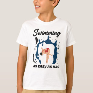 T-shirt Natation aussi facile que H2O - Amusante conceptio