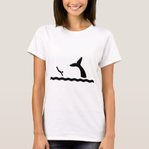 T-shirt Natation avec les baleines