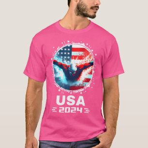 T-shirt Natation États-Unis Vêtements de natation T
