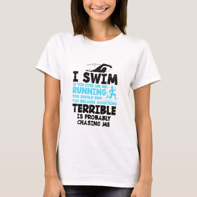 T-shirt Natation - Je nage (Devant)