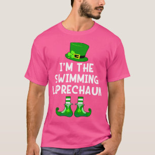 T-shirt Natation Leprechaun Drôle Saint Patrick'S Day Swim