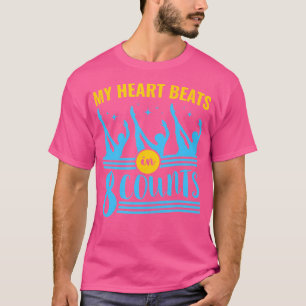 T-shirt Natation Synchronisée Mon Cœur Bat En 8 Temps