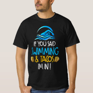 T-shirt natation taco amant drôle équipe de natation homme