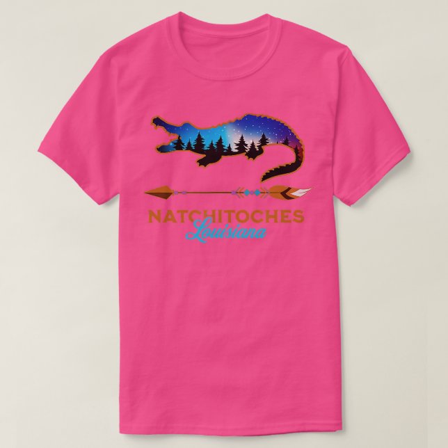 T-shirt Natchitoches Louisiane USA Bayou Cajun Alligator S (Design devant)