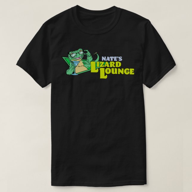 T-shirt Nates Lizard Lounge L'Autocollant Logo De Répétiti (Design devant)