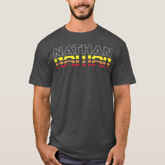 T-shirt Nathan prénom drôle vintage coucher de soleil Nath