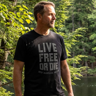 T-shirt natif du New Hampshire 'Vivre libre ou mou