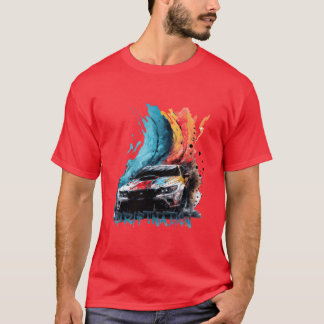 T-shirt nation de la dérive voiture de sport super voiture