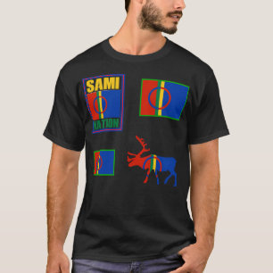 T-shirt Nation Sami. Drapeau Sami.