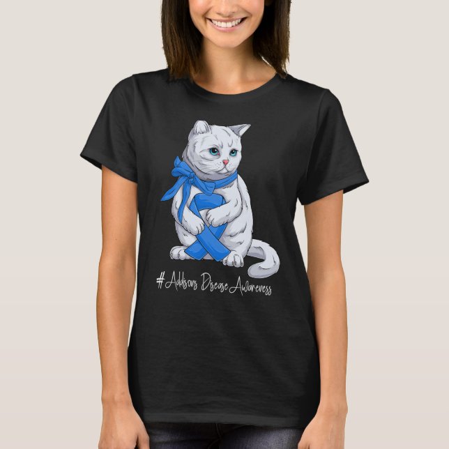 T-shirt National Addisons Disease Awareness Month Blue Rib (Devant)
