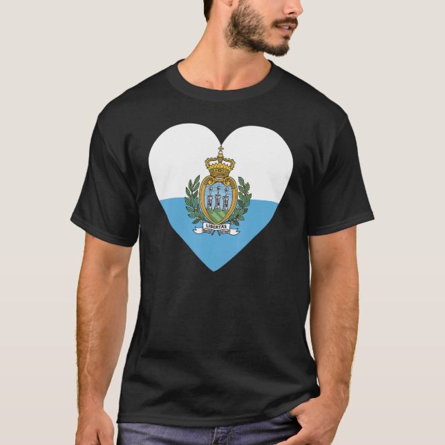 T-shirt National Flag of San Marino souvenir   for men wom (Devant)