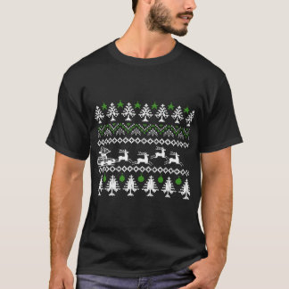 T-shirt National Lampoon White et Green Isle Deer laid Chr