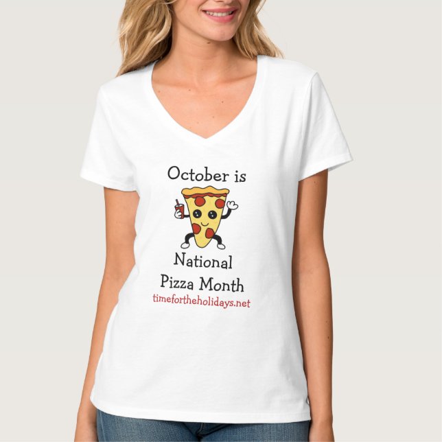 T-shirt National Pizza Month Funny Food Observations T-Shi (Devant)
