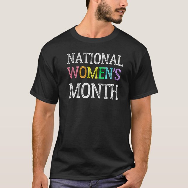 T-shirt National Women's History Mois Mars Femme Fille Lo (Devant)