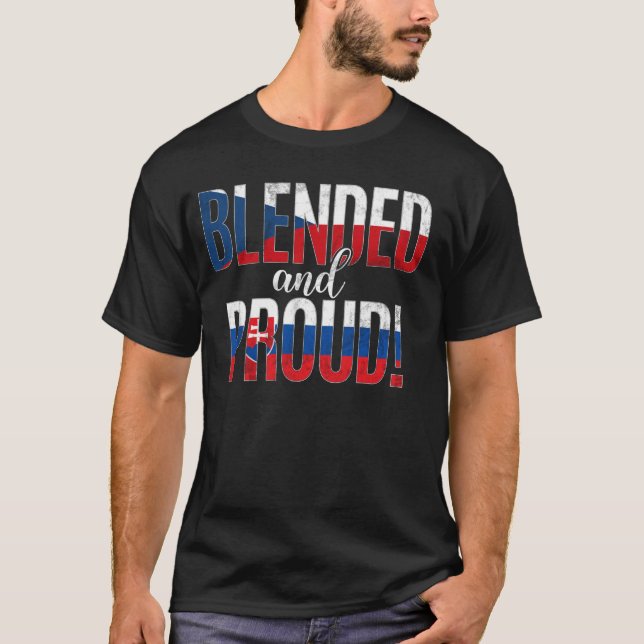 T-shirt Nationalité Blair Et Fière Moitié Tchèque Moitié S (Devant)