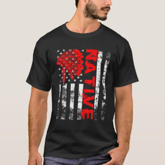 T-shirt Native American Day Vintage Flag USA