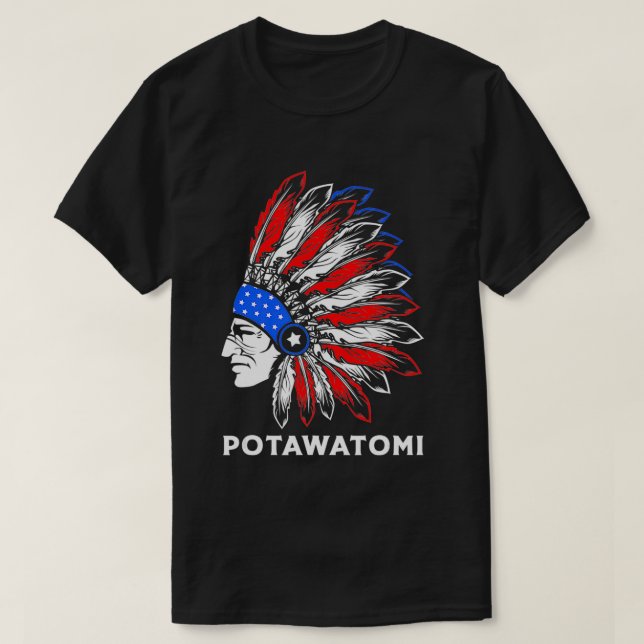T-shirt Native American For Men Potawatomi  (Design devant)