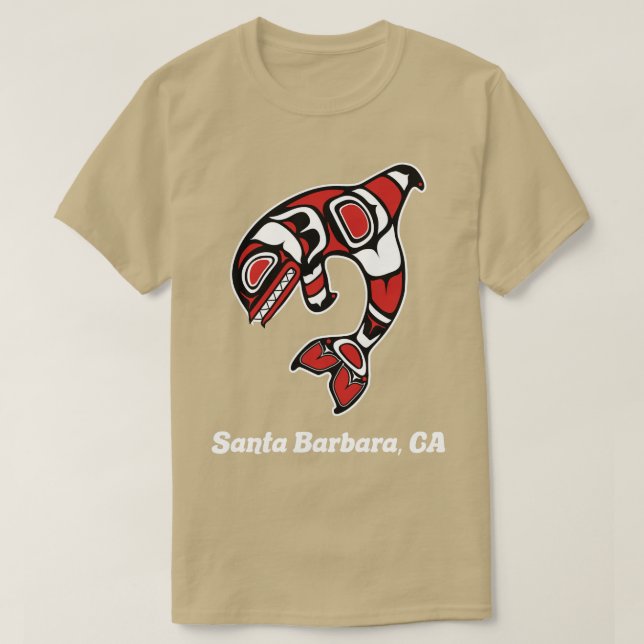 T-shirt Native American Père Noël Barbara CA Tribal Orca K (Design devant)