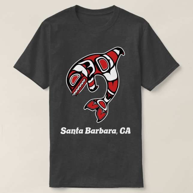 T-shirt Native American Père Noël Barbara CA Tribal Orca K (Design devant)