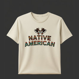 T-shirt Native American Text Pattern